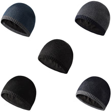 Load image into Gallery viewer, Men 'S Knitted Hat New Two-Tone Straight Edge Cap Outdoor Leisure All-Match Fashion Cap Warm Pullover Cap