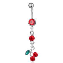 Load image into Gallery viewer, Piercing Jewelry Fruit Cherry Pendant Belly Ring Navel Stud