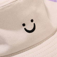 Load image into Gallery viewer, Smiling Face Embroidery Sun-Proof Bucket Hats Male and Female Students Cute Sunhat Outdoor Alpine Cap