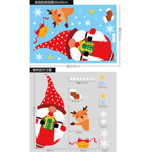 Load image into Gallery viewer, Christmas Decorations Amazon Santa Elk Static Sticker Christmas Mall Vitrine Decoration