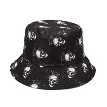 Load image into Gallery viewer, Skull Pattern Reversible Fisherman Hat Street Hip-Hop Hip-Hop Cap Sun Protection Sun Hat