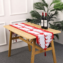 Load image into Gallery viewer, Christmas Decorations Knitted Fabric Table Runner Creative Christmas Table Runner Dining Table Santa Claus Decoration Home Dress up
