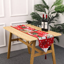 Load image into Gallery viewer, Christmas Decorations Knitted Fabric Table Runner Creative Christmas Table Runner Table Santa Claus Decoration