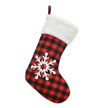 Load image into Gallery viewer, Christmas Decoration Supplies Black and Red Plaid Christmas Stockings Children's Gift Bag Candy Bag Ballet Socks