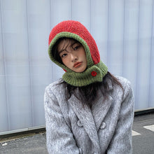 Load image into Gallery viewer, French Hat Female Winter Neck Warmer Scarf Integrated Niche Knitted Woolen Cap Thermal Head Cover Hat