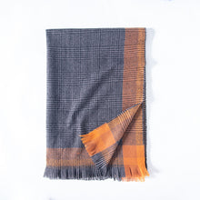 Load image into Gallery viewer, Scarf Border Color-Contrast Check Printed Shawl Scarf Direct Supply Women's Scarf
