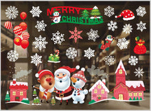 Load image into Gallery viewer, Christmas Decorations Colorful Christmas Window Stickers White Snowflake Wall Stickers Window Dressing Seamless Window Stickers