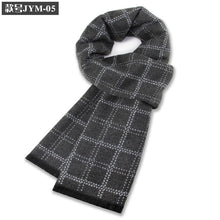 Load image into Gallery viewer, New Men's Wool Blend Jacquard Plaid Scarf Men's Winter Warm Thickened Plaid
