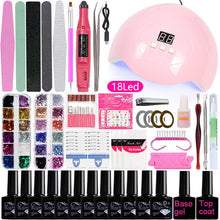 Load image into Gallery viewer, Nail Beauty Tool Set EBay Beginner Home Hot Lamp UV Polish Grinding Machine