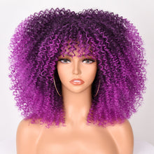 Load image into Gallery viewer, Wig Female African Small Curly Headgear with Bangs Chemical Fiber Wig Multi-Color Optional Xuchang Wig