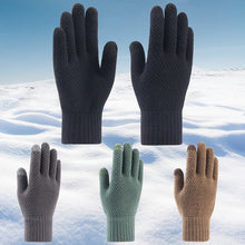 Load image into Gallery viewer, Wool Knitted Touch-Screen Gloves Men's Winter Fleece-Lined Thickened Outdoor Cold-Proof Warm Gloves
