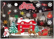 Load image into Gallery viewer, Christmas Decorations Colorful Christmas Window Stickers White Snowflake Wall Stickers Window Dressing Seamless Window Stickers