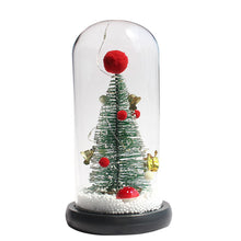 Load image into Gallery viewer, Christmas Creative Gift Cedar Show Window Decoration LED Light Glass Cover Ornaments