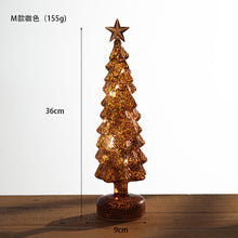 Load image into Gallery viewer, Glass Christmas Tree Christmas Ornament Table Decoration Luminous Small Night Home Layout Props Christmas Gift