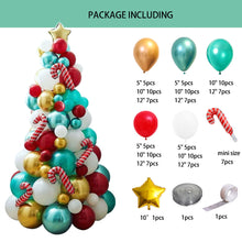 Load image into Gallery viewer, Christmas Dark Green Rubber Balloons Package Forest Series Christmas Tree Set