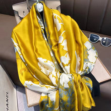 Load image into Gallery viewer, Spring and Summer New Silk Scarf Gift Silk Imitation Silk Women's Printed Imitation Mulberry Silk Beach Towel Shawl Scarf