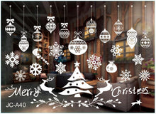 Load image into Gallery viewer, Christmas Decorations Colorful Christmas Window Stickers White Snowflake Wall Stickers Window Dressing Seamless Window Stickers