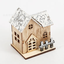 Load image into Gallery viewer, Christmas Wooden Craftwork Wooden Snow Light-Emitting Cabin Lighting Home Desktop Led Decorations Ornaments