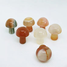 Load image into Gallery viewer, 5PCs Natural Crystal Agate Mushroom 2cm Mini Small Mushroom Crystal Crafts Micro Landscape Ornaments Decorations