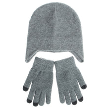 Load image into Gallery viewer, Outdoor Hat Gloves Two-Piece Set Women's Fleece Ears Protection Cap Gloves Hat Set