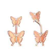 Load image into Gallery viewer, Dripping Butterfly Belly Ring Navel Stud Piercing