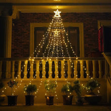Load image into Gallery viewer, Christmas Led Five-Pointed Waterfall Light Meteor Light Decorative Light Courtyard Outdoor Star Light String