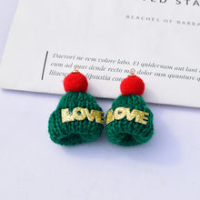 Load image into Gallery viewer, Wool Knitted Christmas Hat Korean Mini Small Hat Christmas Toy Decoration Pompons Ornament Accessories
