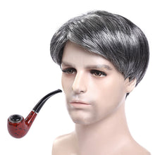 Load image into Gallery viewer, Cosplay Grandpa Wig Beard Halloween Middle-Aged and Elderly Silver Black Wig Stage Dress Up Wig