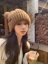 Load image into Gallery viewer, 2023 Cute Bear Warm Face Small Knitted Hat Children All-Match Cold Protection in Autumn and Winter Earflaps Woolen