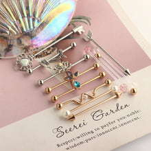 Load image into Gallery viewer, Barbell Cross Bar Ear Bone Stud Piercing Jewelry Piercing Jewelry