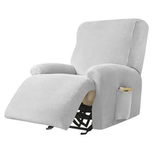 Load image into Gallery viewer, Stretch 1-2-3 seater all inclusive elastic recliner sofa cover silver silver fox velvet non-slip foldable recliner relaxing armrest sofa cover