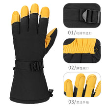 Load image into Gallery viewer, Ski Gloves Raccoon Gloves Five-Finger Cold-Proof Waterproof Windproof Cover Motorcycle