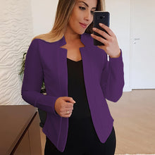 Load image into Gallery viewer, Autumn and Winter Small Suit Long Sleeve Solid Color Cardigan Outerwear Top Suit