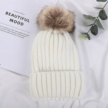 Load image into Gallery viewer, Knitted Wool Hat Winter Warm Fashion Wool Fluffy Ball Cap Fashion Thickened