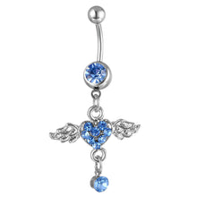 Load image into Gallery viewer, Diamond Angel Wings Navel Ring Navel Stud Navel Decoration Creative Belly Dance Accessories