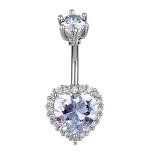 Load image into Gallery viewer, Round Heart-Shaped Flower High Quality Zircon Navel Stud Belly Ring