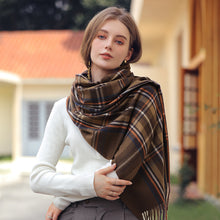 Load image into Gallery viewer, 2023 New Winter Scarf Temperament Plaid Warm Tassel Scarf Women's Mid-Length