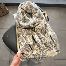 Load image into Gallery viewer, 2023 Winter New Artificial Cashmere Scarf F Letter All-Matching Long Tassel Shawl Fashion Thickened Scarf