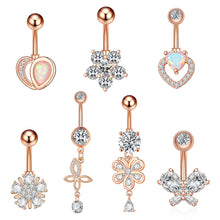 Load image into Gallery viewer, Zircon Navel Ring Navel Stud Piercing Jewelry for Women