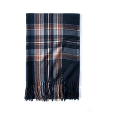 Load image into Gallery viewer, Artificial Cashmere Scarf 2023 Winter Tassel Plaid Shawl Scarf Female Mid-Length Thickening Warm Scarf