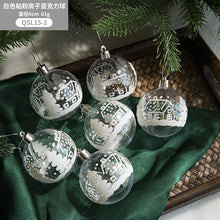 Load image into Gallery viewer, Transparent Christmas Ball 6cm Boxed Blue Painted Christmas Tree Decorations