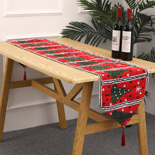Load image into Gallery viewer, Christmas Decorations Knitted Fabric Table Runner Creative Christmas Table Runner Table Santa Claus Decoration