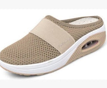 Load image into Gallery viewer, Summer Heel-Free Slip-on Women's Shoes Loafers Large Size Platform Shoes Air Cushion Mesh Breathable Half Slippers for Women