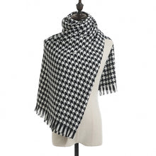 Load image into Gallery viewer, Houndstooth Scarf for Women Winter 2023 New Plaid Artificial Cashmere Scarf Thick Shawl Scarf for Women