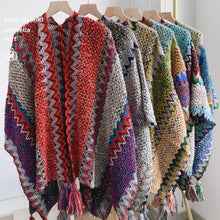 Load image into Gallery viewer, Ethnic Style Shawl Lijiang Scarf Travel Shawl Cape Outer Wear Thickened Cloak Robe