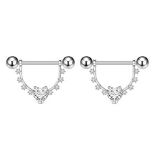 Load image into Gallery viewer, Girl’s Zircon Nipple Ring Adhesive Nail Piercing