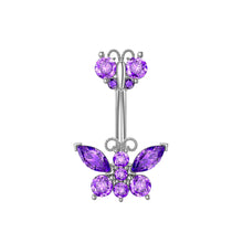 Load image into Gallery viewer, Zircon Navel Stud Grease Belly Ring Piercing Jewelry