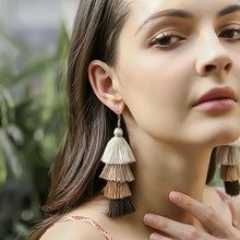 Load image into Gallery viewer, Handmade Tassel Earrings for Girls Vintage Ethnic Style Long Earrings Bohemian Personalized Eardrops Ornament Ear Stud