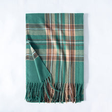 Load image into Gallery viewer, Artificial Cashmere Scarf 2023 Winter Tassel Plaid Shawl Scarf Female Mid-Length Thickening Warm Scarf