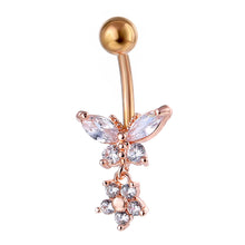 Load image into Gallery viewer, Ornament Exclusive for Cross-Border High Quality Zircon Pansy Distinguish Navel Stud Belly Ring